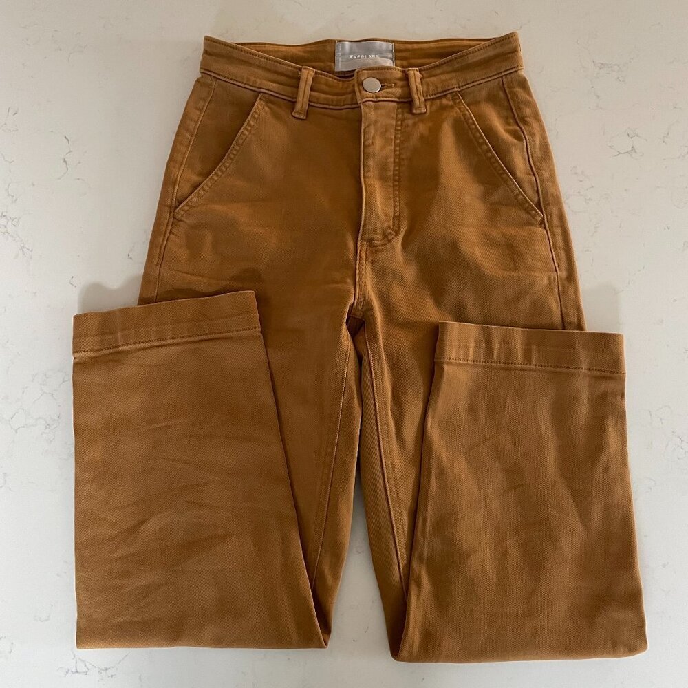 Everlane The Straight Leg Crop Regular 4 Pocket Casual Jean Turmeric Gold Sz O